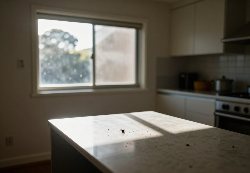 Spider infestation in a Cremorne roof space before treatment